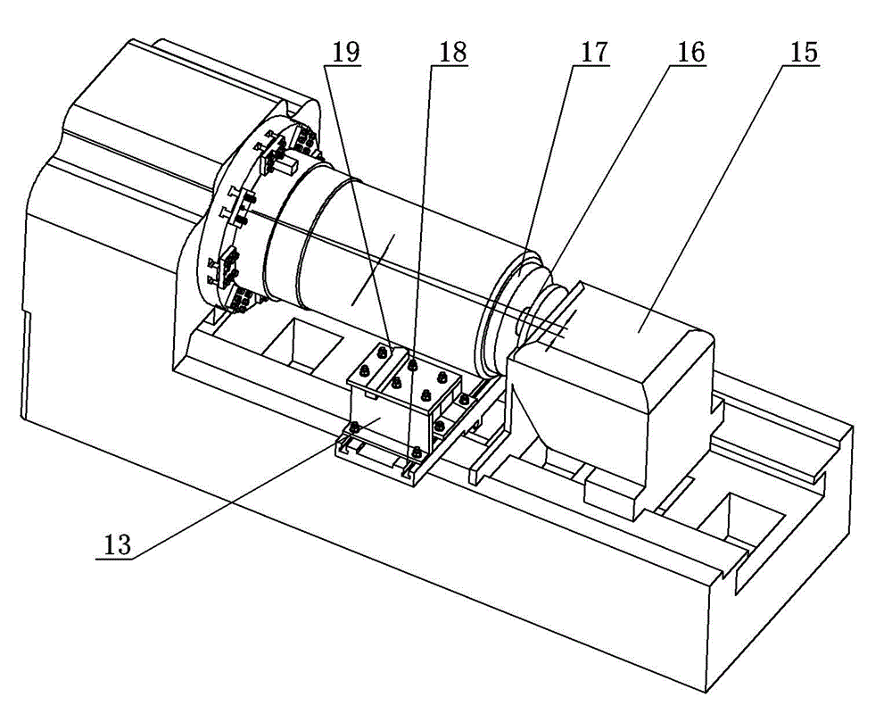 Horizontal lathe for machining cylindrical eccentric part and method adopted by same