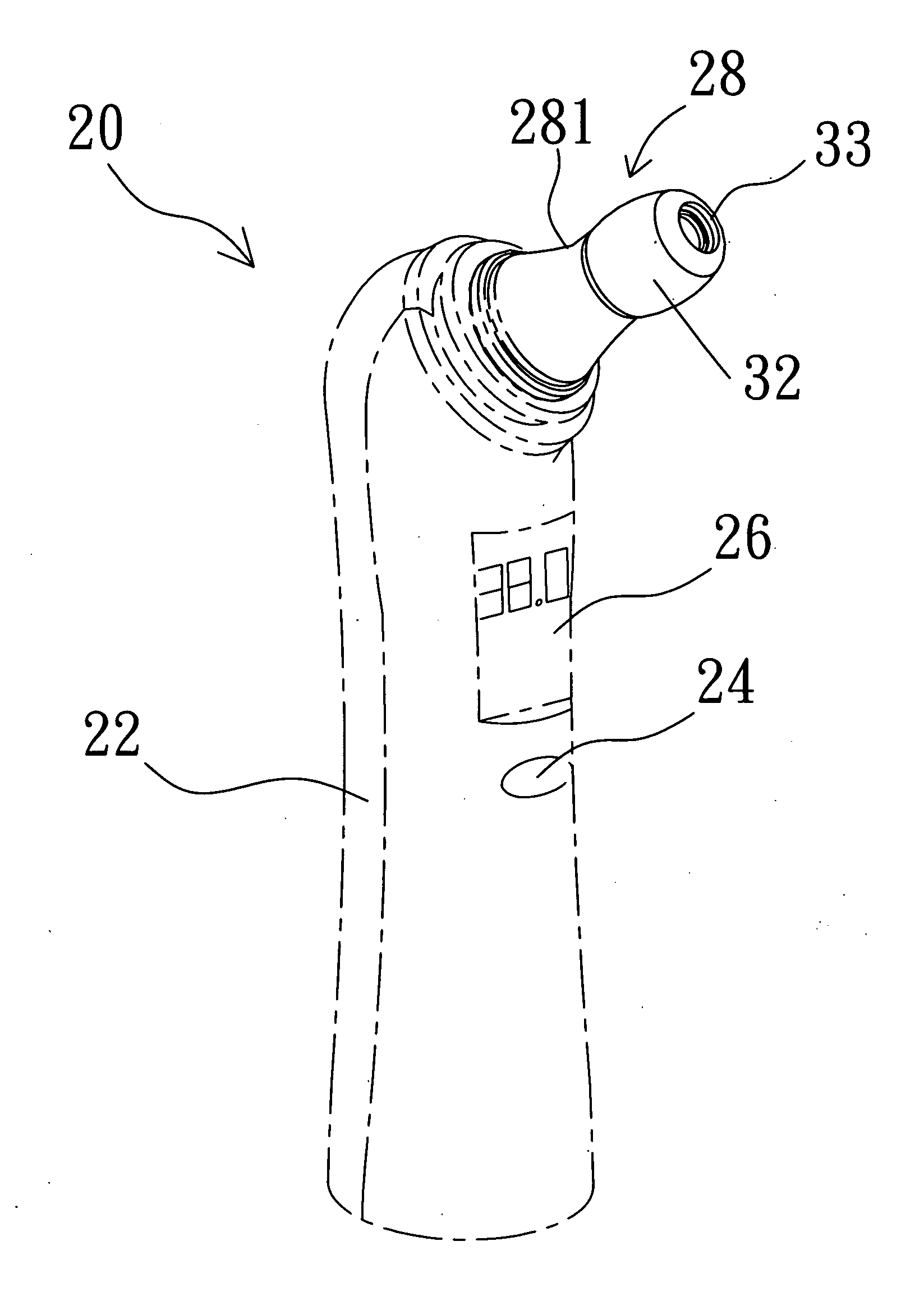 Infrared thermometer and detecting head component thereof