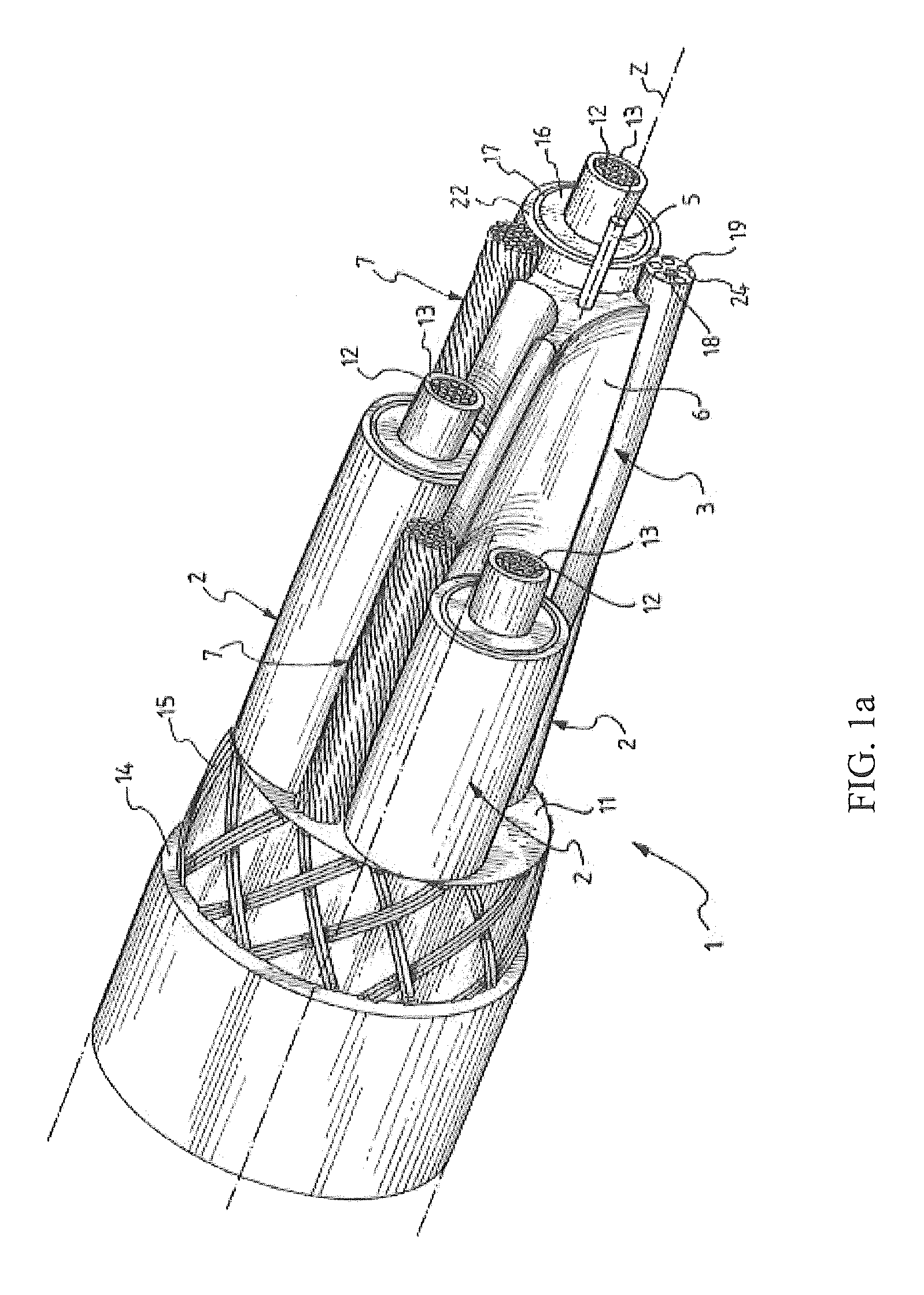Electric cable with strain sensor and monitoring system and method for detecting strain in at least one electric cable
