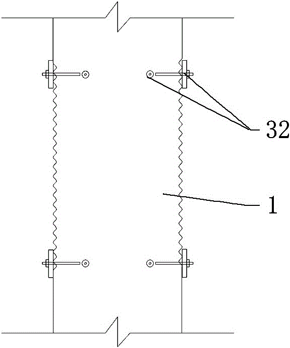 Newly-added steel girder and original reinforced concrete column hoop connecting joint and connecting method thereof