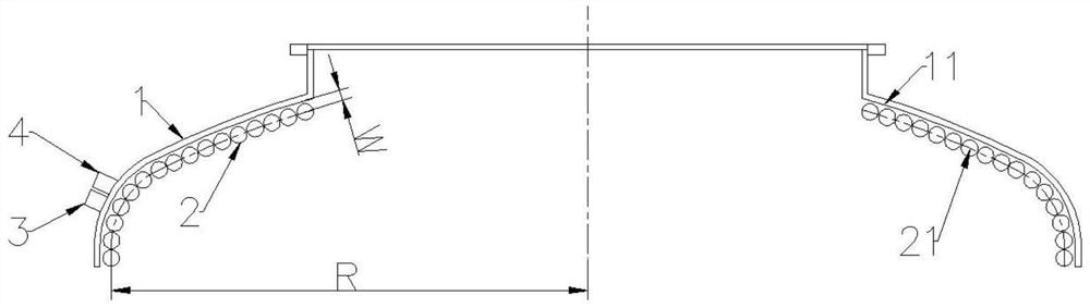 Water-cooled wall pipe group and arrangement method thereof