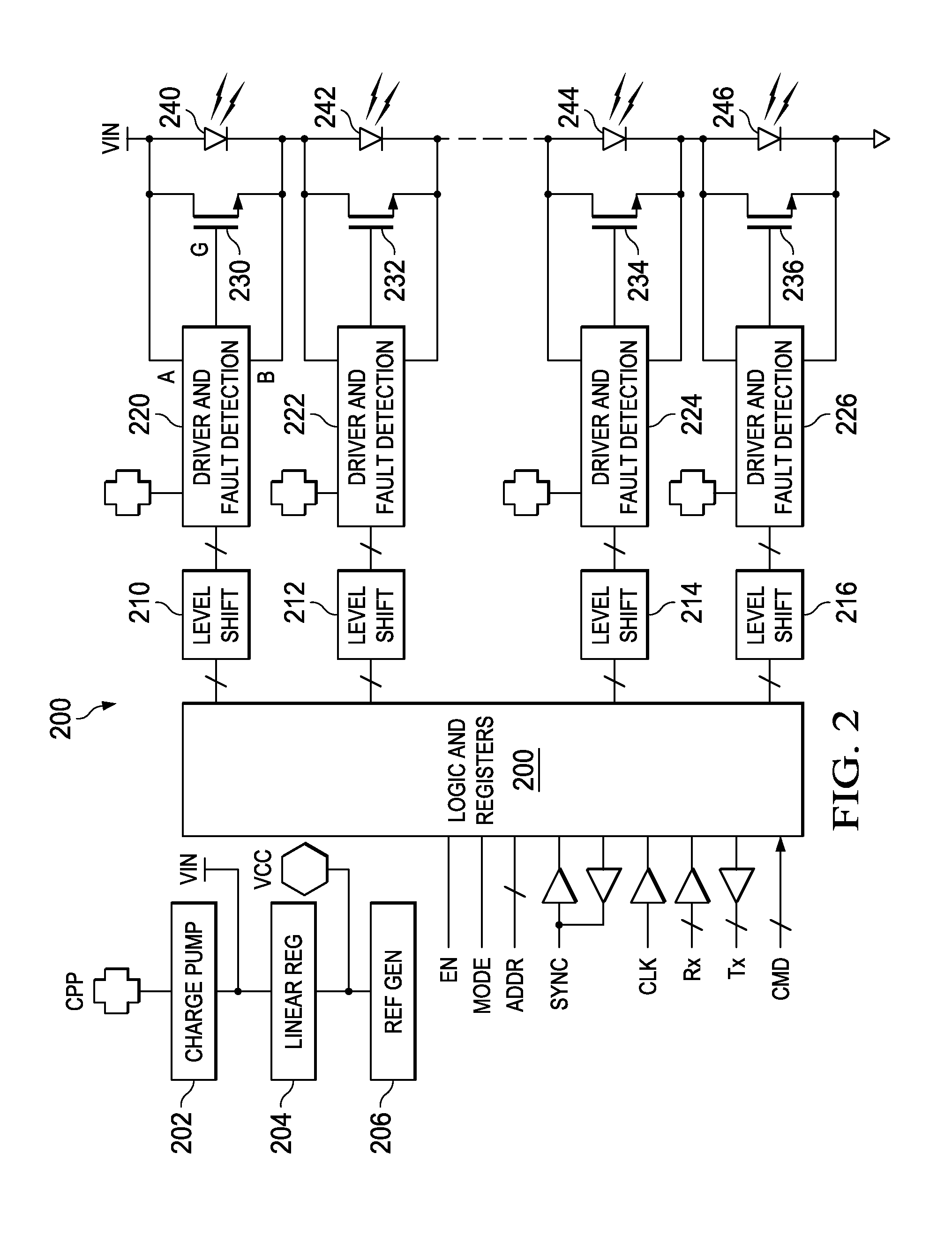 LED bypass and control circuit for fault tolerant LED systems