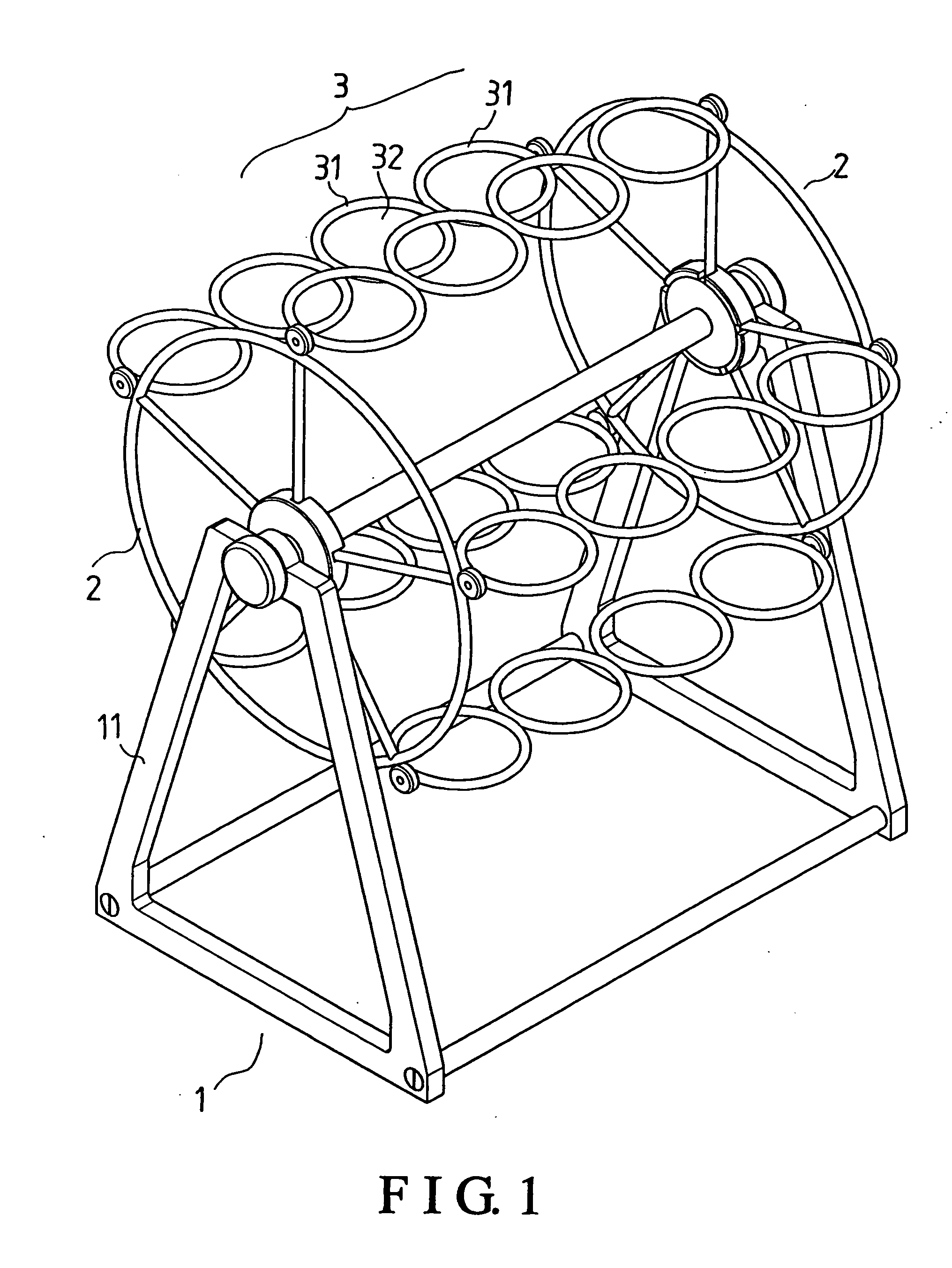 Rack for holding objects on