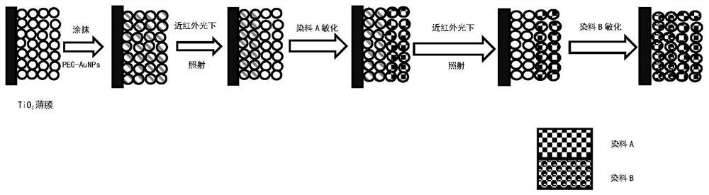 A method of preparing multi-layer co-sensitized film by light control technology