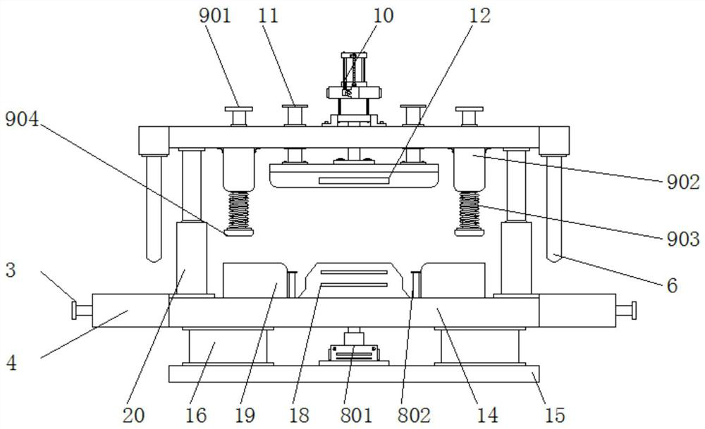 High-precision punch forming die for ceiling crossbeam in bullet train carriage