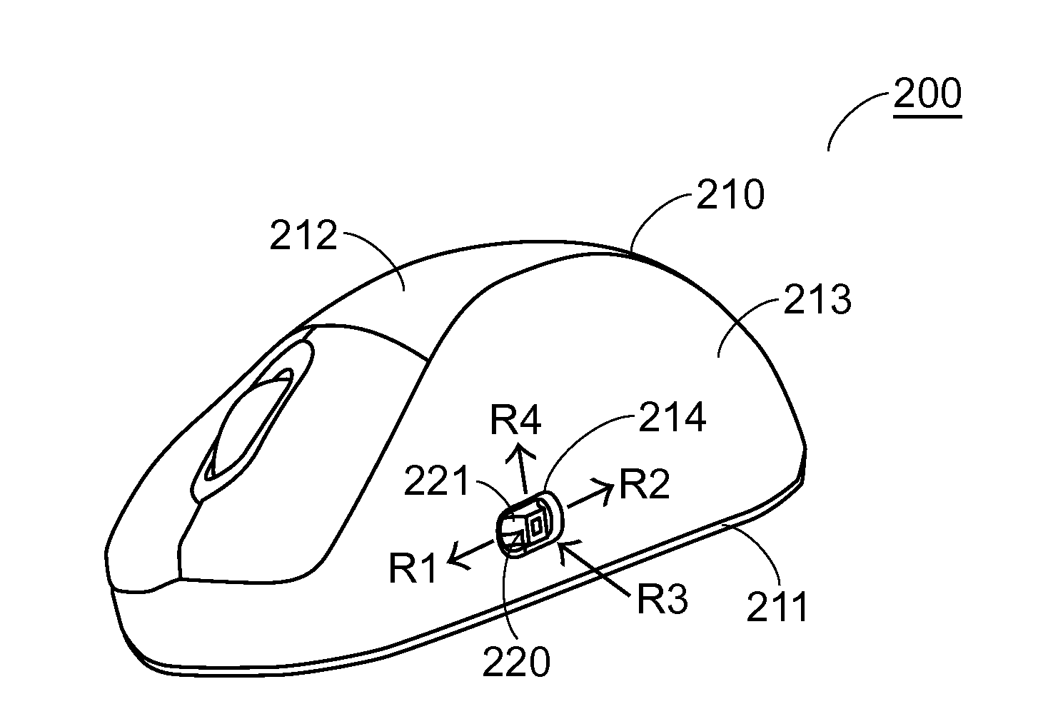 Four-direction switch device