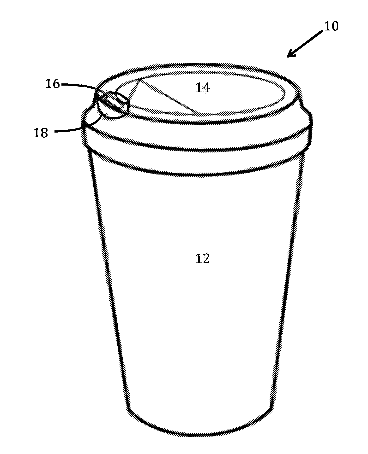 Drinking container having illuminated outlet