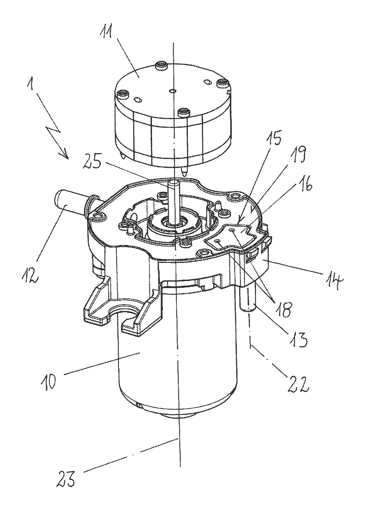 Electric vacuum pump, in particular for arranging in a vehicle