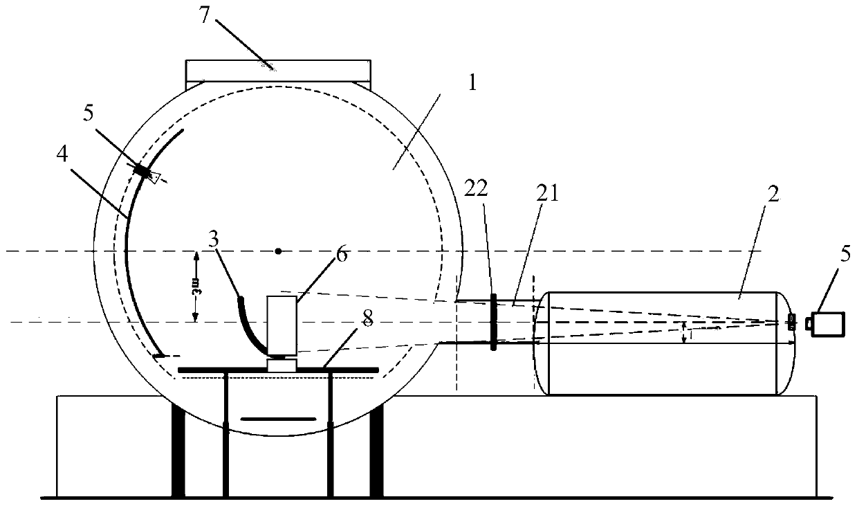 Space target multi-dimensional dynamic optical characteristic ground test system and method