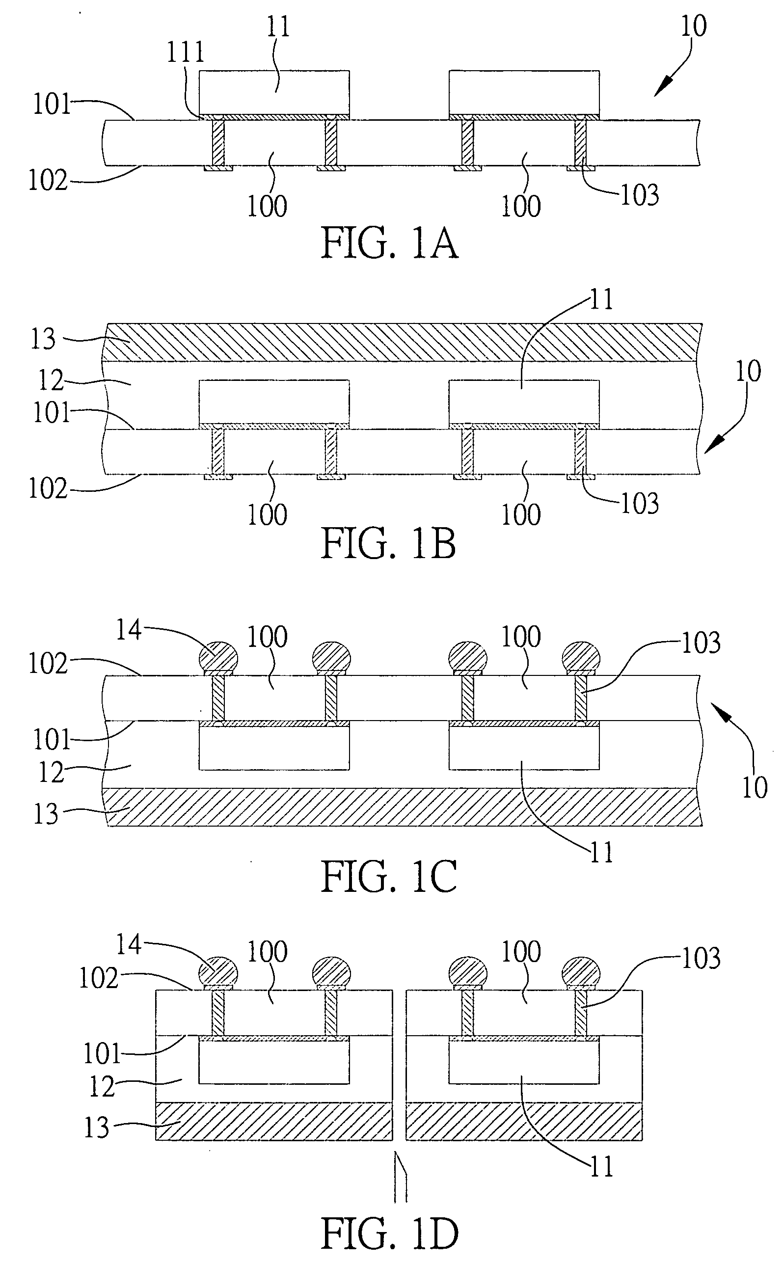 Semiconductor package device, semiconductor package structure, and fabrication methods thereof