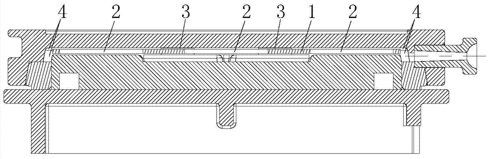 Anti-deformation embedded block and mold shell forming method with flat bottom plate