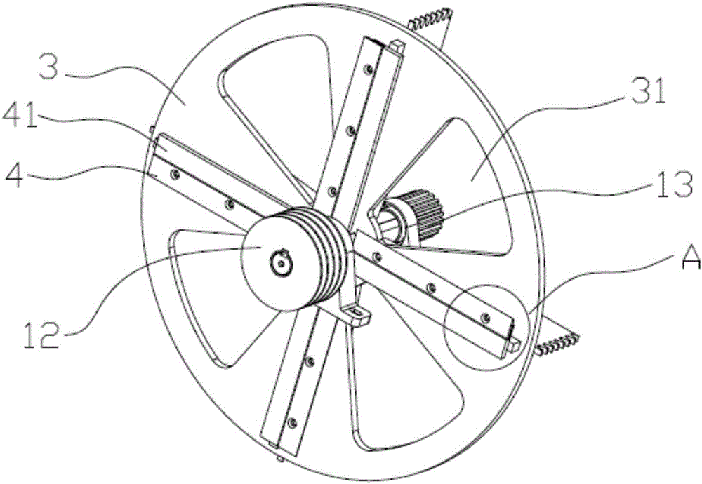 Kneading fan for paper mulberry silage direct-harvest bundling machine