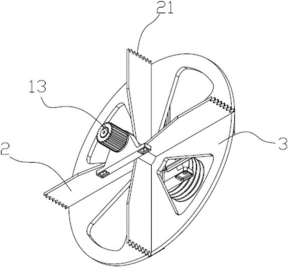 Kneading fan for paper mulberry silage direct-harvest bundling machine