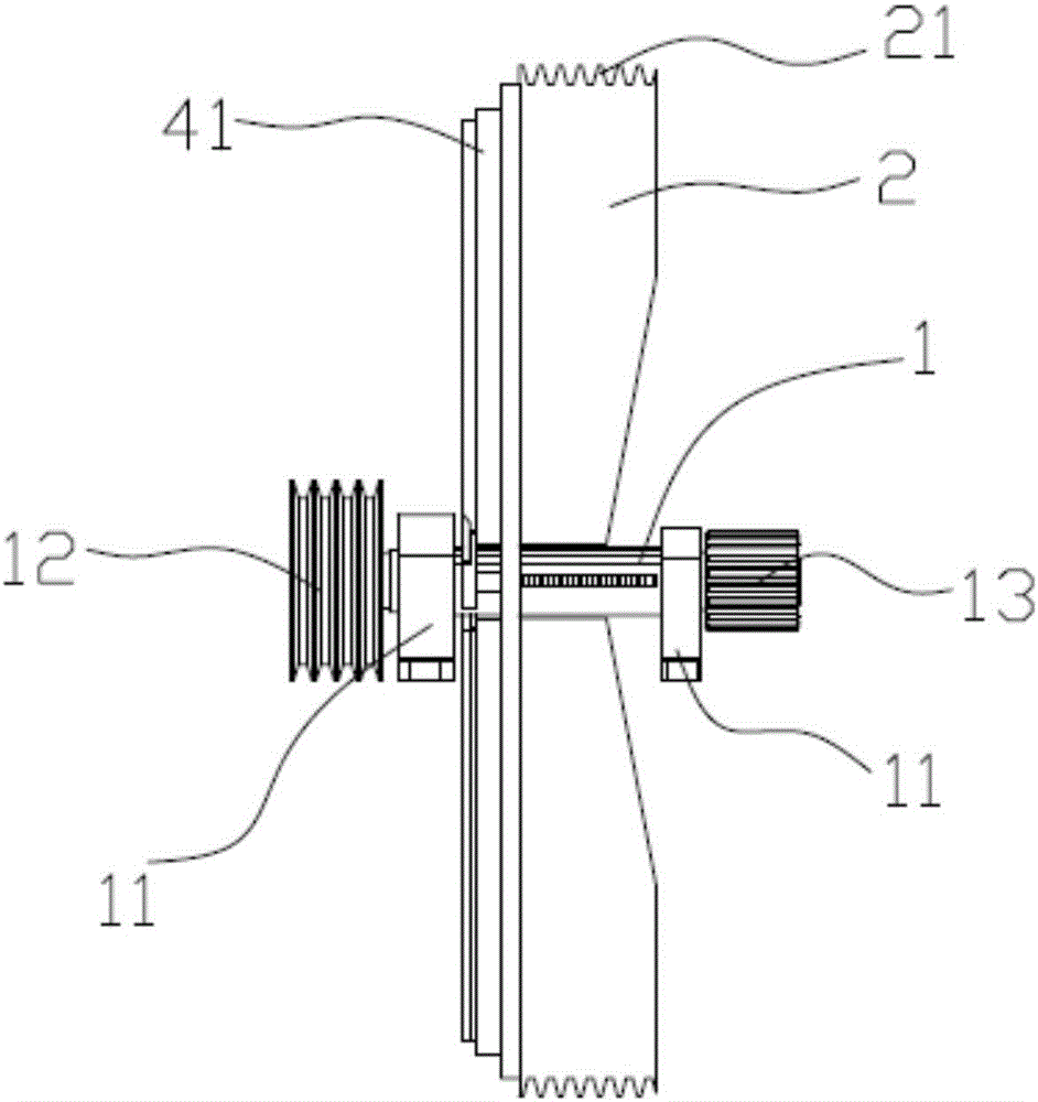 Kneading fan for paper mulberry silage direct-harvest bundling machine