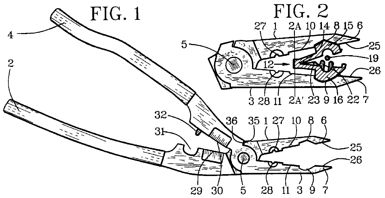 Electrical T fastener pliers and method