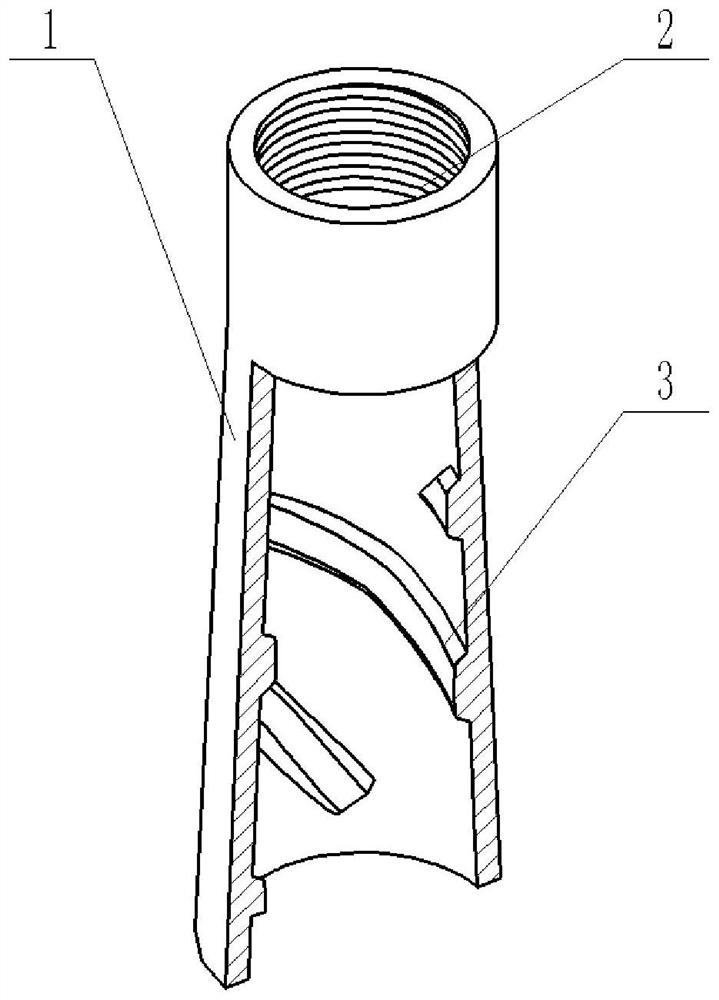 A spiral diffuser nozzle