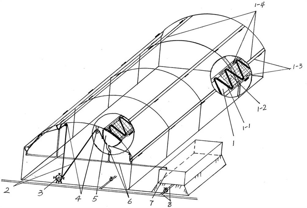 Greenhouse capable of automatically dissipating heat and intercepting rainwater