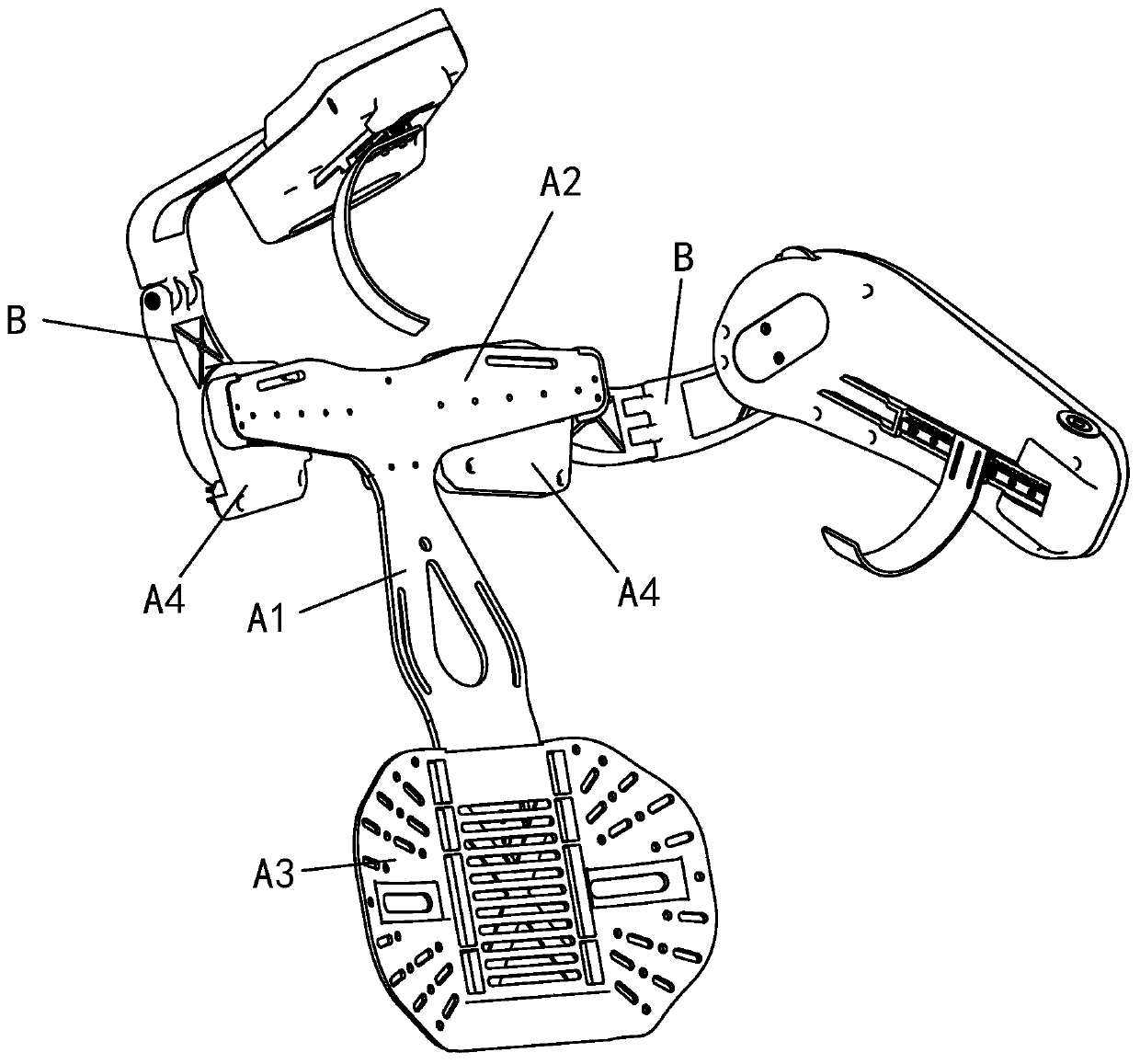 Adjusting chassis support of human upper body exoskeleton and human upper body exoskeleton