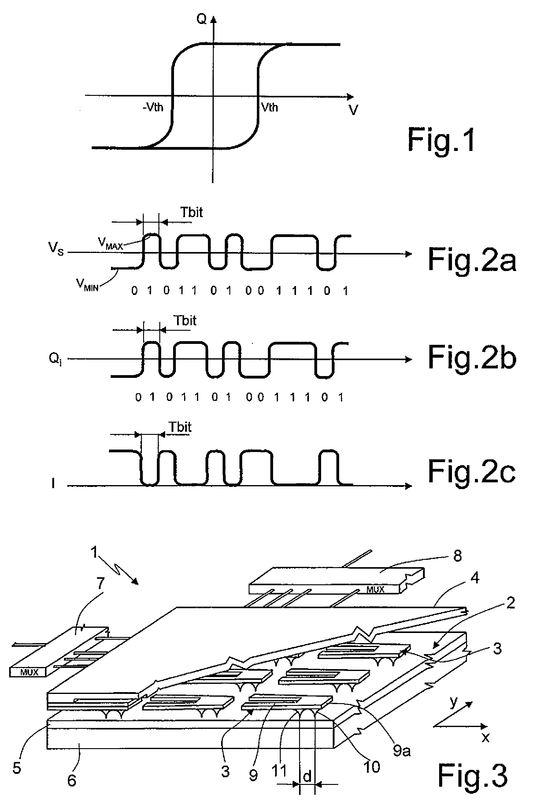 Read/write transducer for a ferroelectric storage medium, and corresponding storage device and method