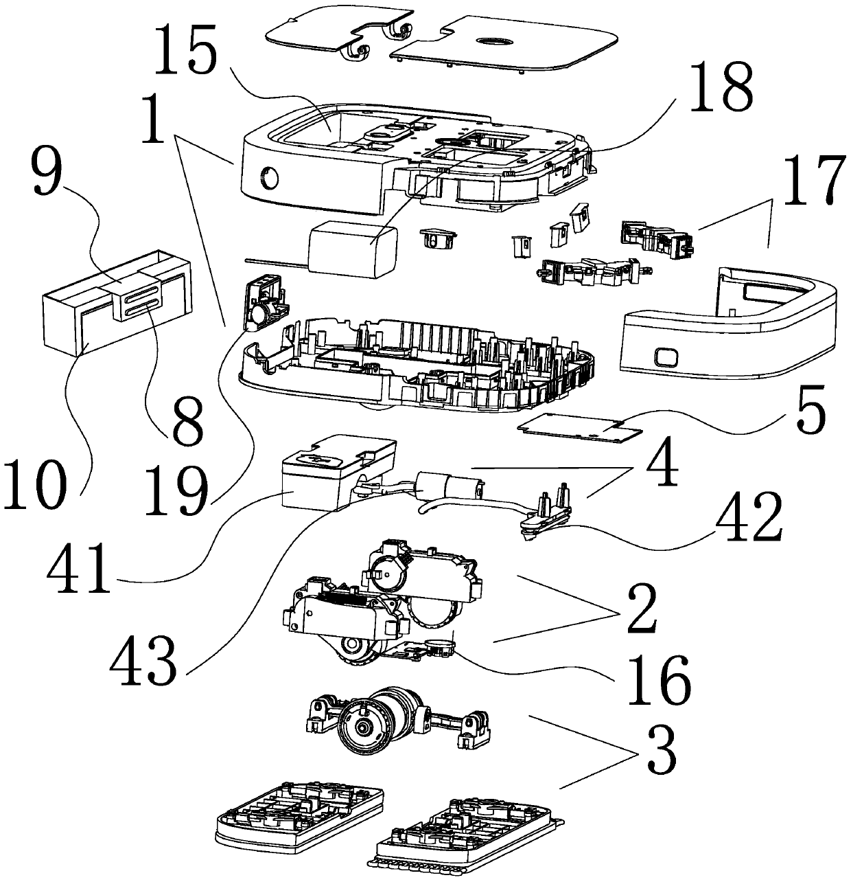 Intelligent mopping machine and its working state automatic identification and protection method