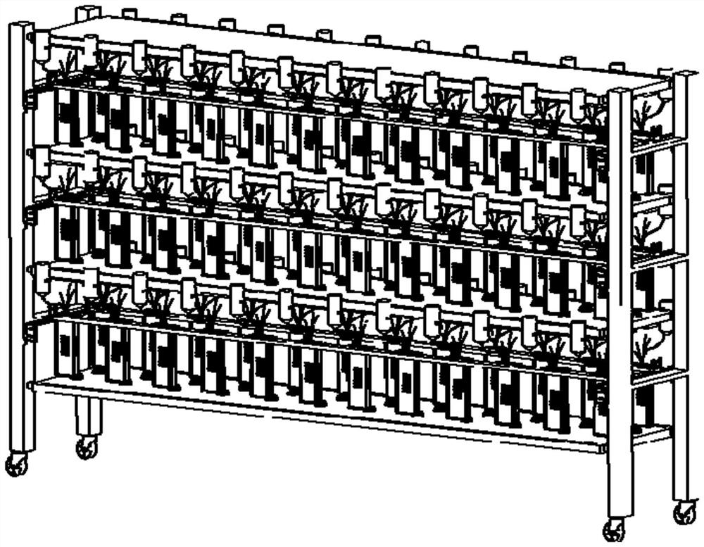 A mobile cultivation frame capable of real-time weighing