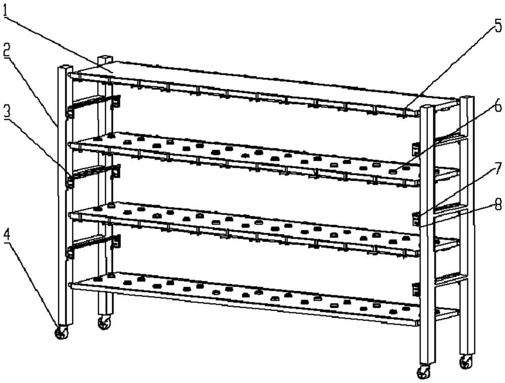 A mobile cultivation frame capable of real-time weighing