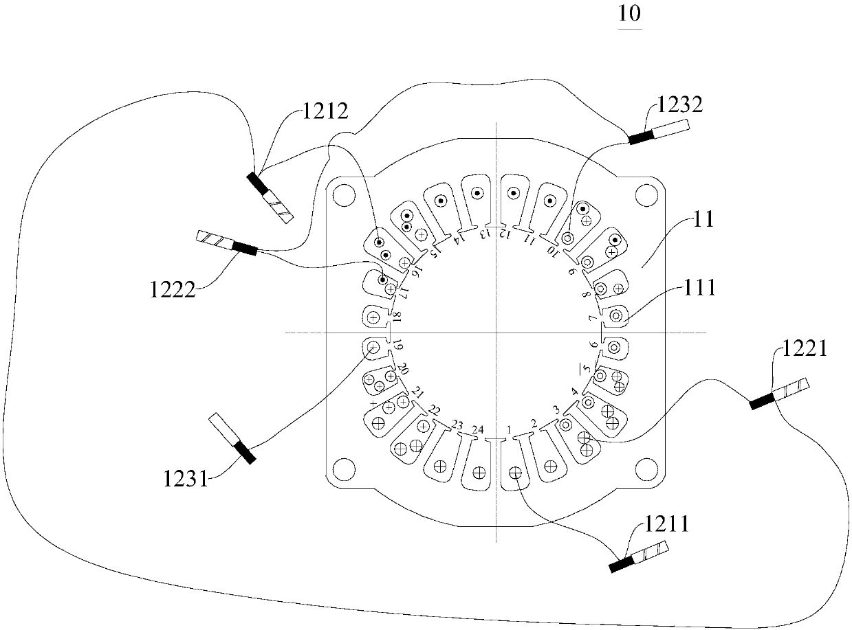 Motor and compressor provided with same