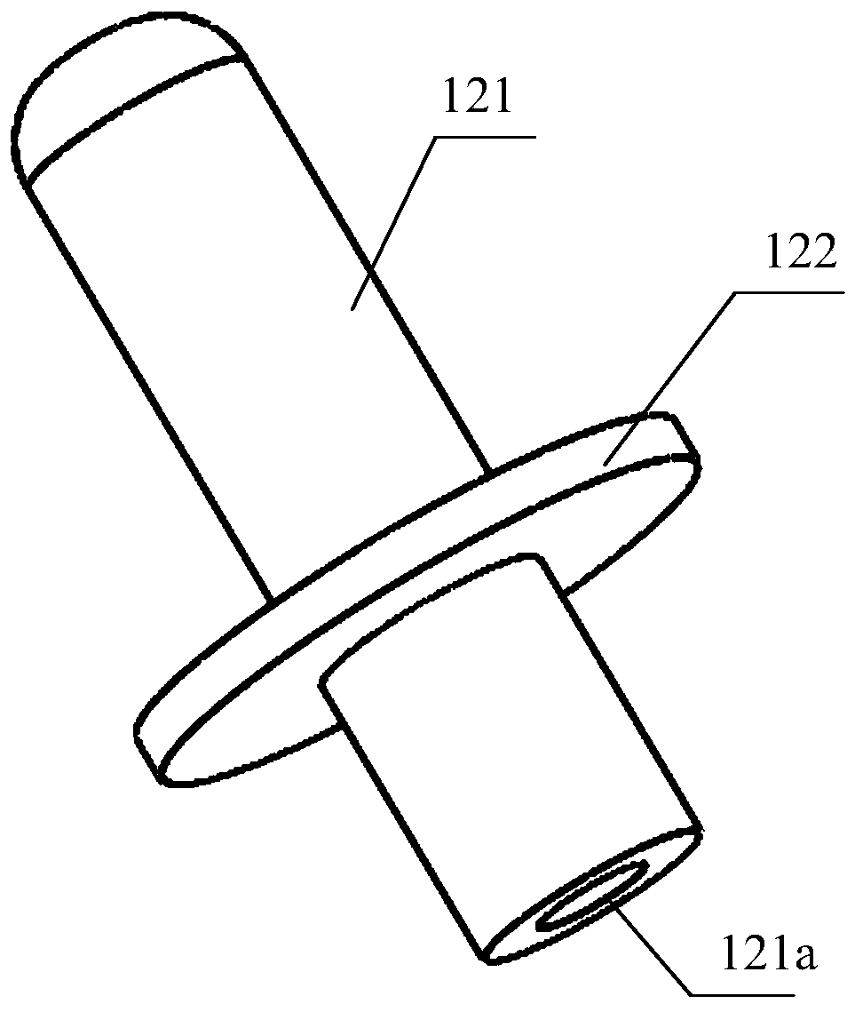 Laser cladding and ultrasonic vibration combined auxiliary rivet-free turning and riveting connecting device and connecting method