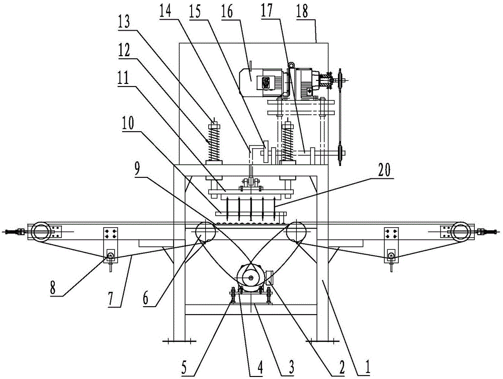 Puncturing device for tire tread