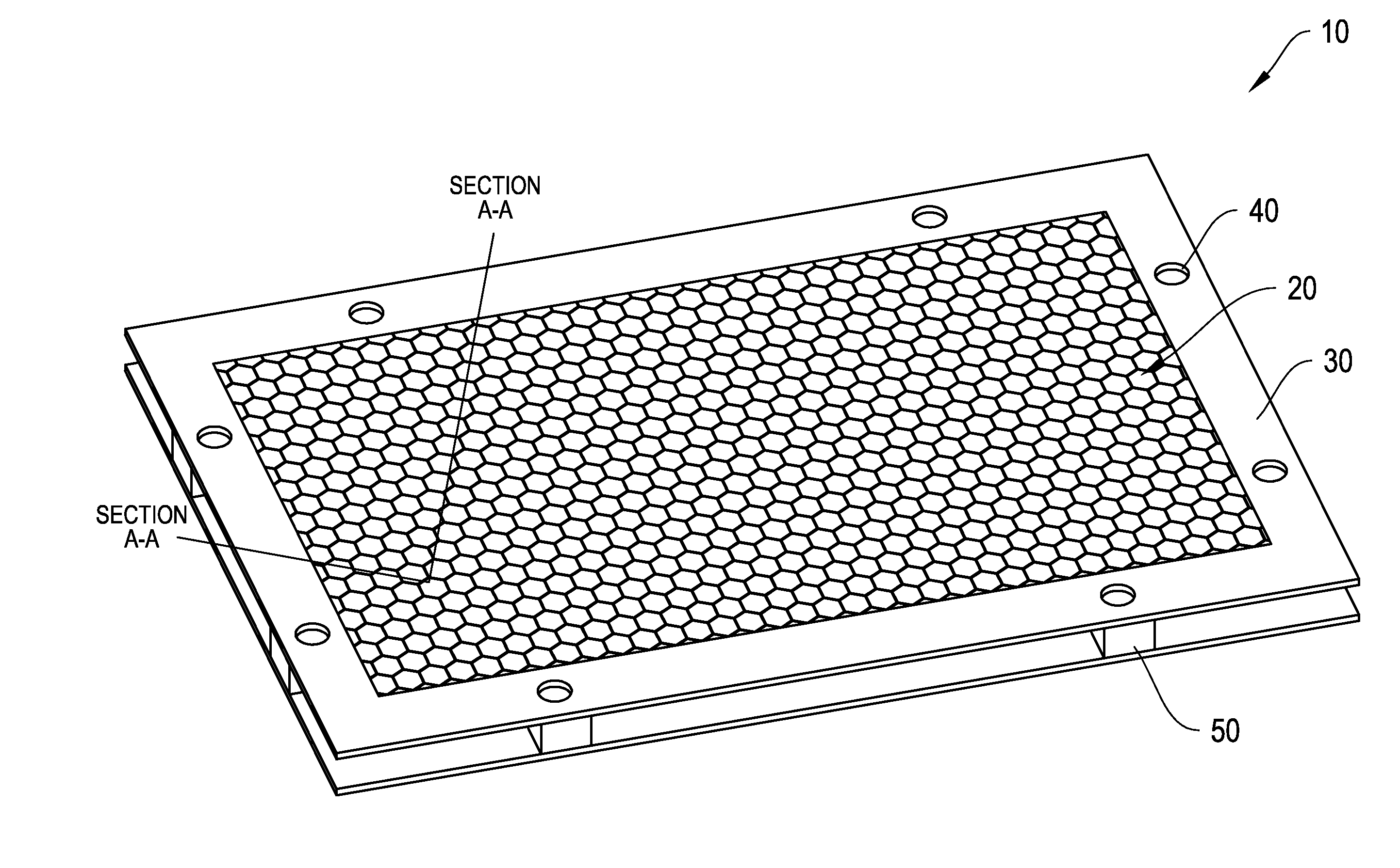 Homogeneous EMI vent panel and method for preparation thereof