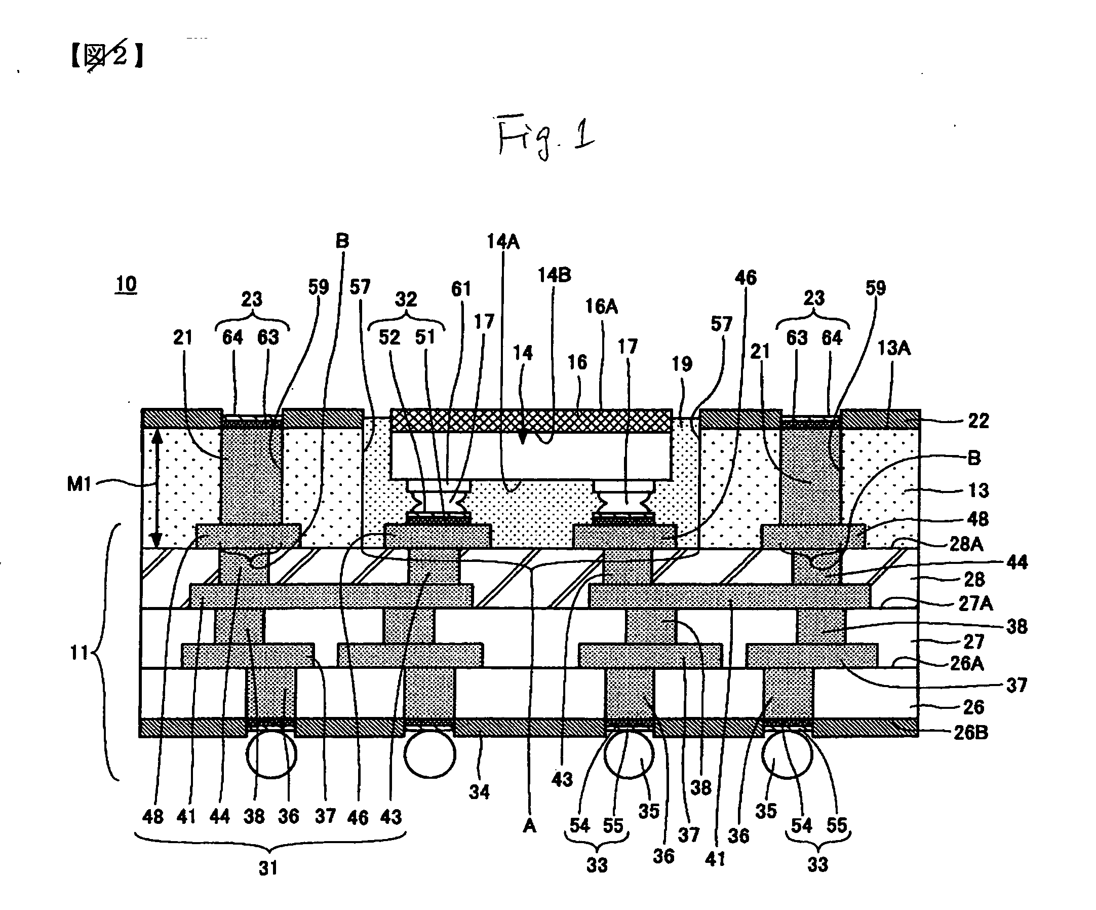 Electronic-part built-in substrate and manufacturing method therefor
