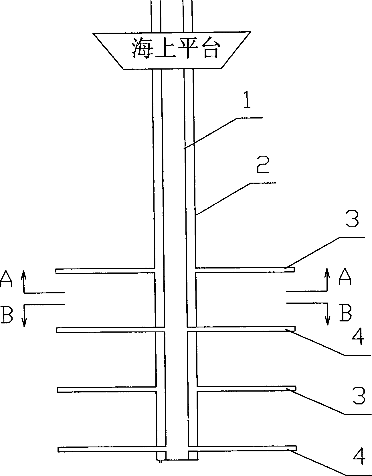 Well pattern arrangement method for underground decomposing and extracting natural gas hydrate