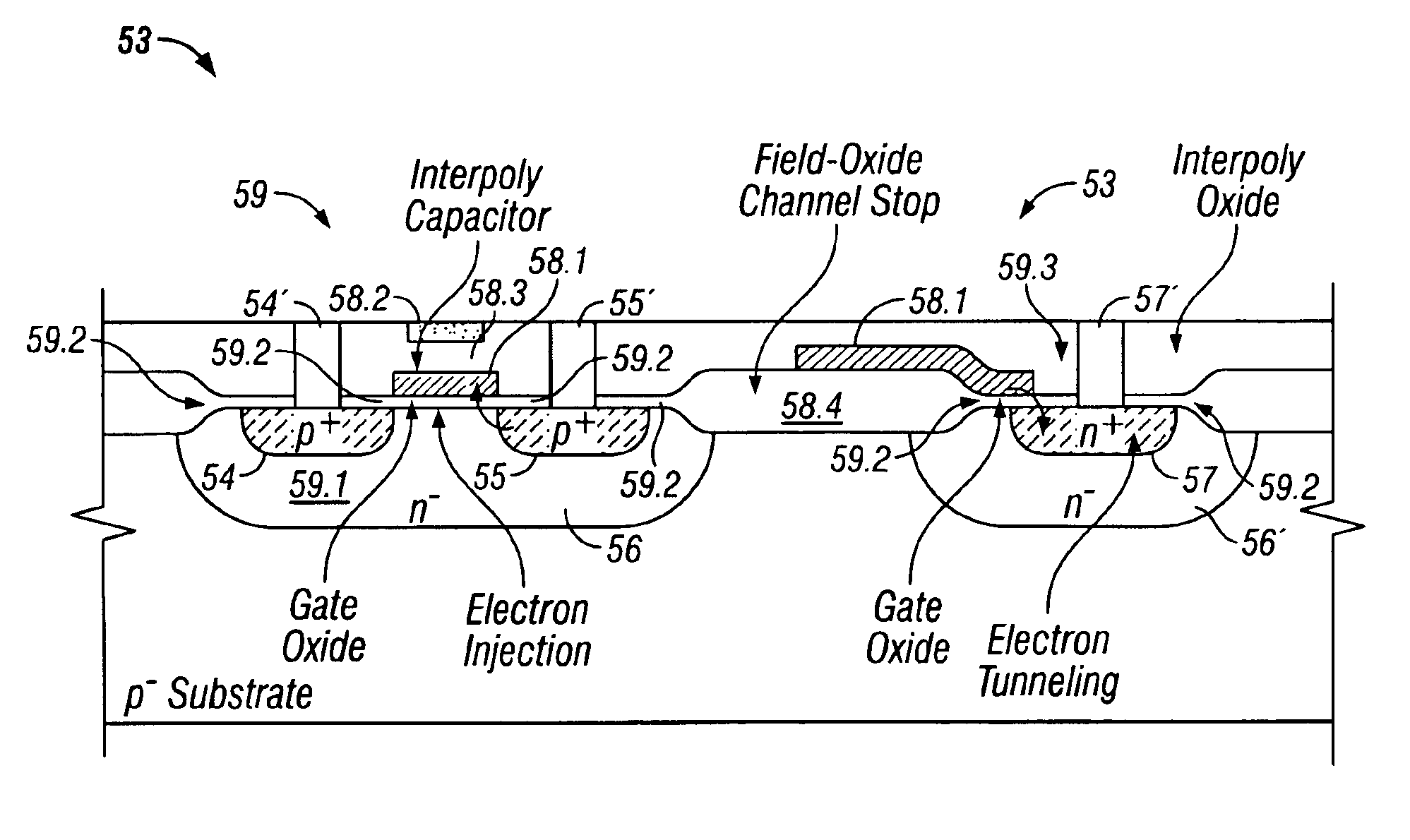 Floating-gate semiconductor structures