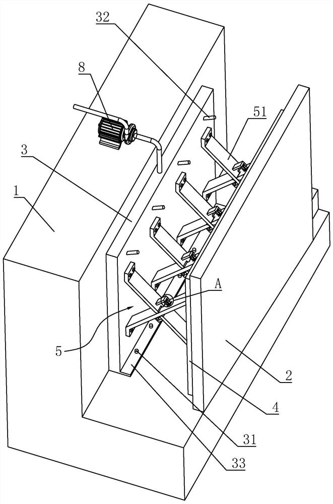 Foundation pit enclosure support plate structure