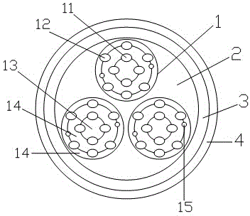 Conductor armor insulation insulated cable with flat shape