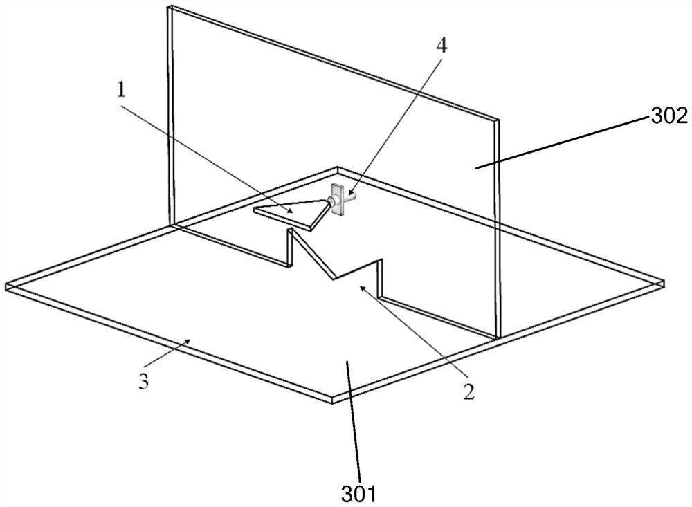 Non-self-complementary broadband antenna