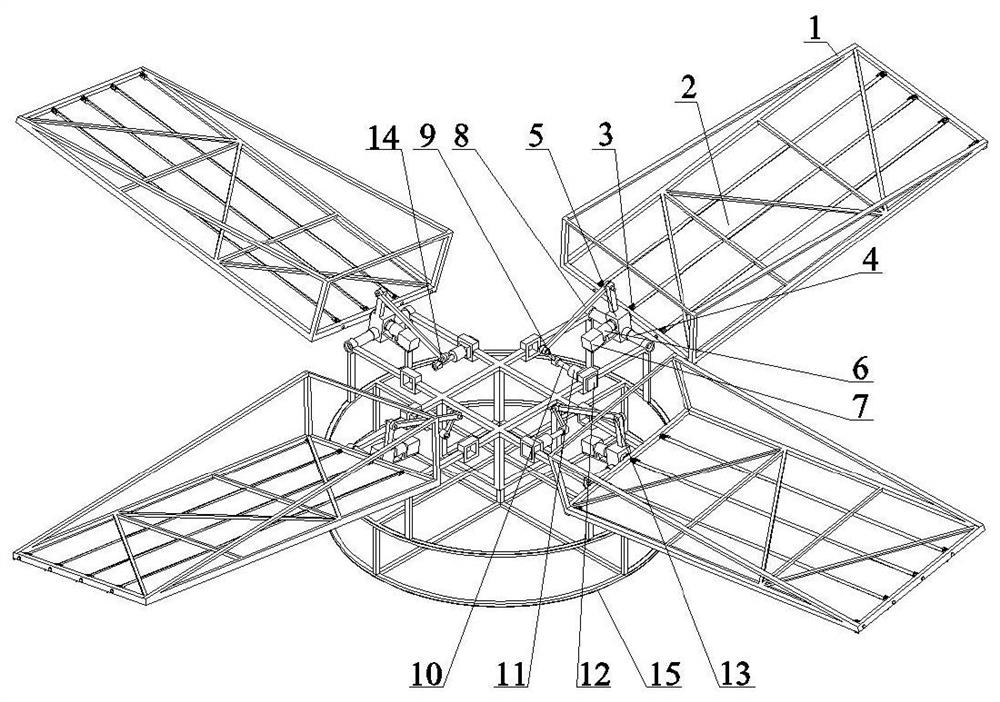 Low-drag tilt-variable swinging quad flapping-wing UAV