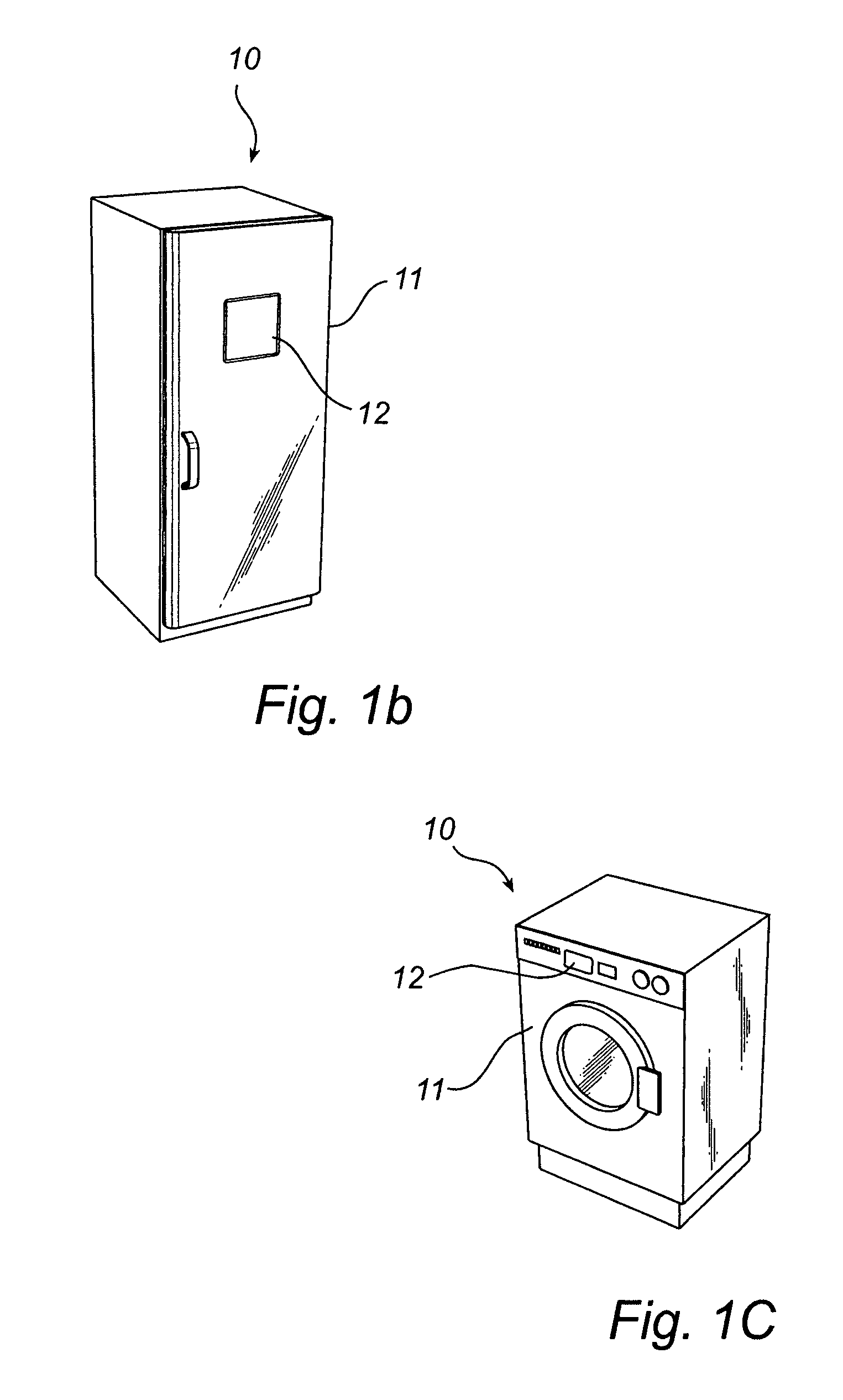 Household appliance with fingerprint sensor