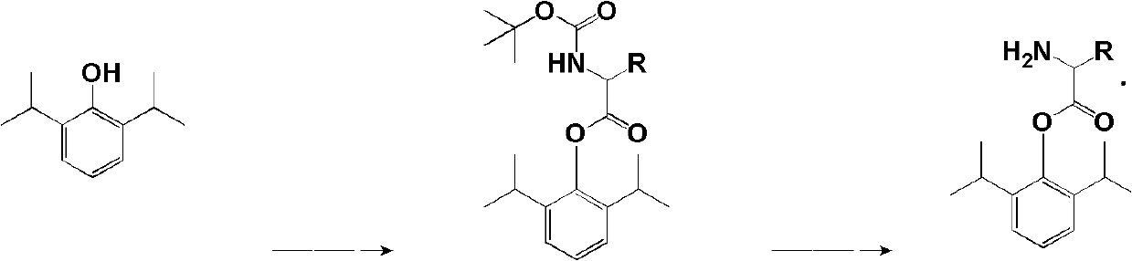 Water-soluble amino acid ester derivative of propofol and application thereof