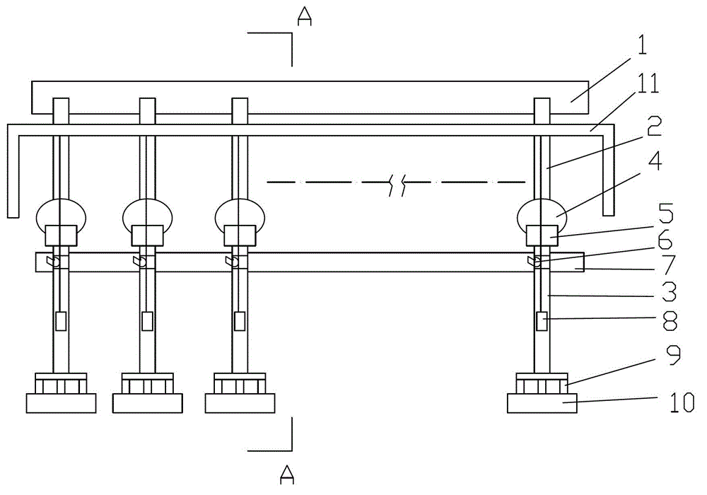 Upper part seal structure of aluminium electrolytic tank