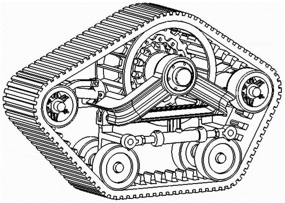A crawler wheel with adjustable ground contact area and elastic tightness
