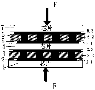 Three-dimensional stacked interconnection structure for SiC device based on nano-silver soldering paste, and preparation method