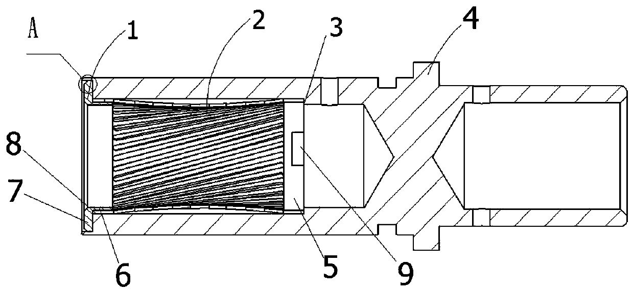 Cage leaf spring and socket and electrical connector using the leaf spring