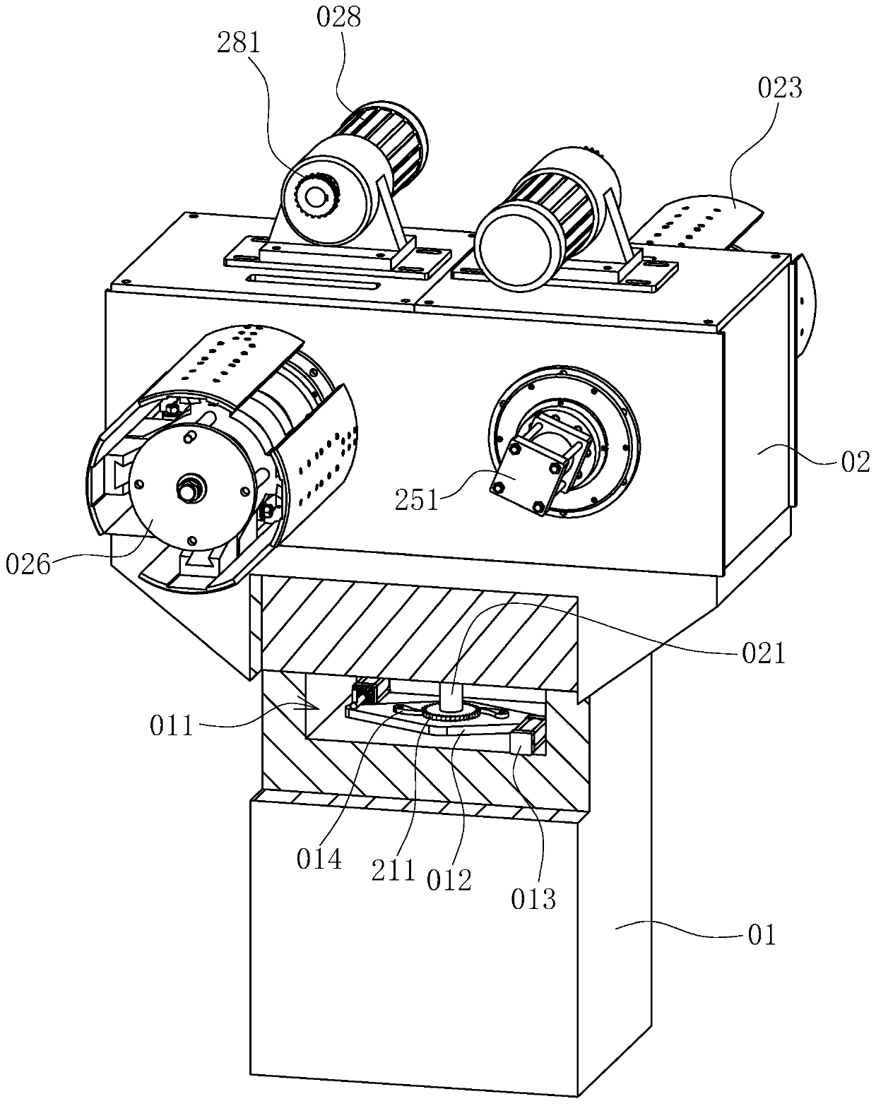 Large-scale press processing system for transmission oil seal processing