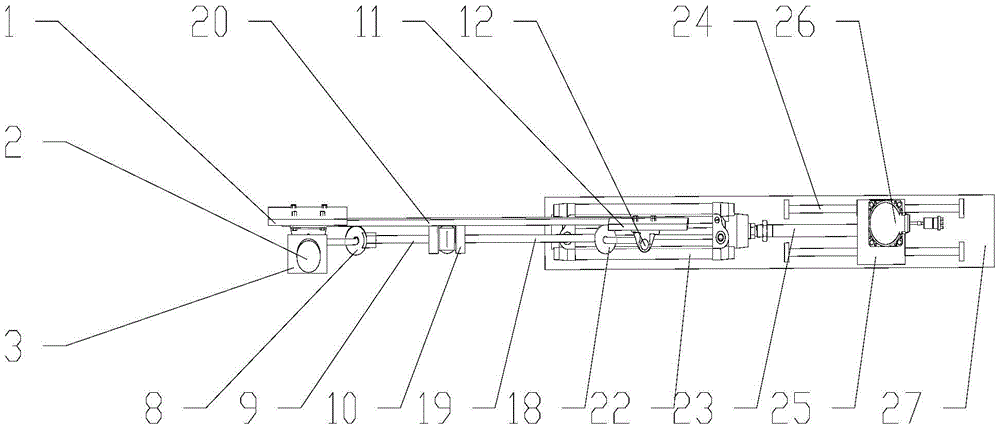 Large-stroke displacement high-precision measuring device based on dynamic balance work principle