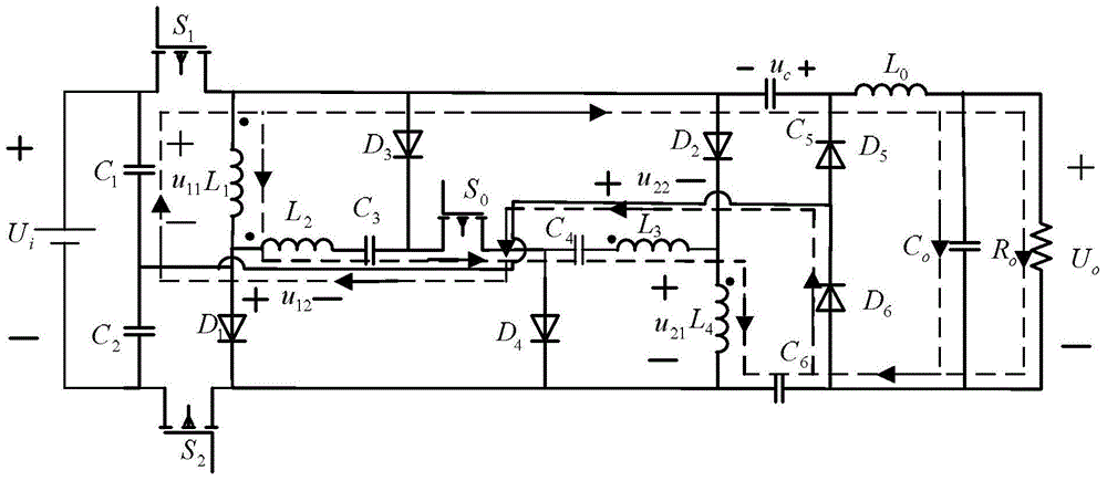 Coupled inductor-type three-level Zeta converter