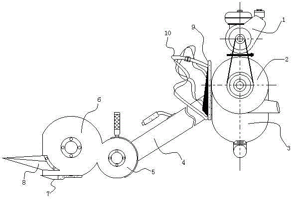 Carried-on-back lightweight combine harvester