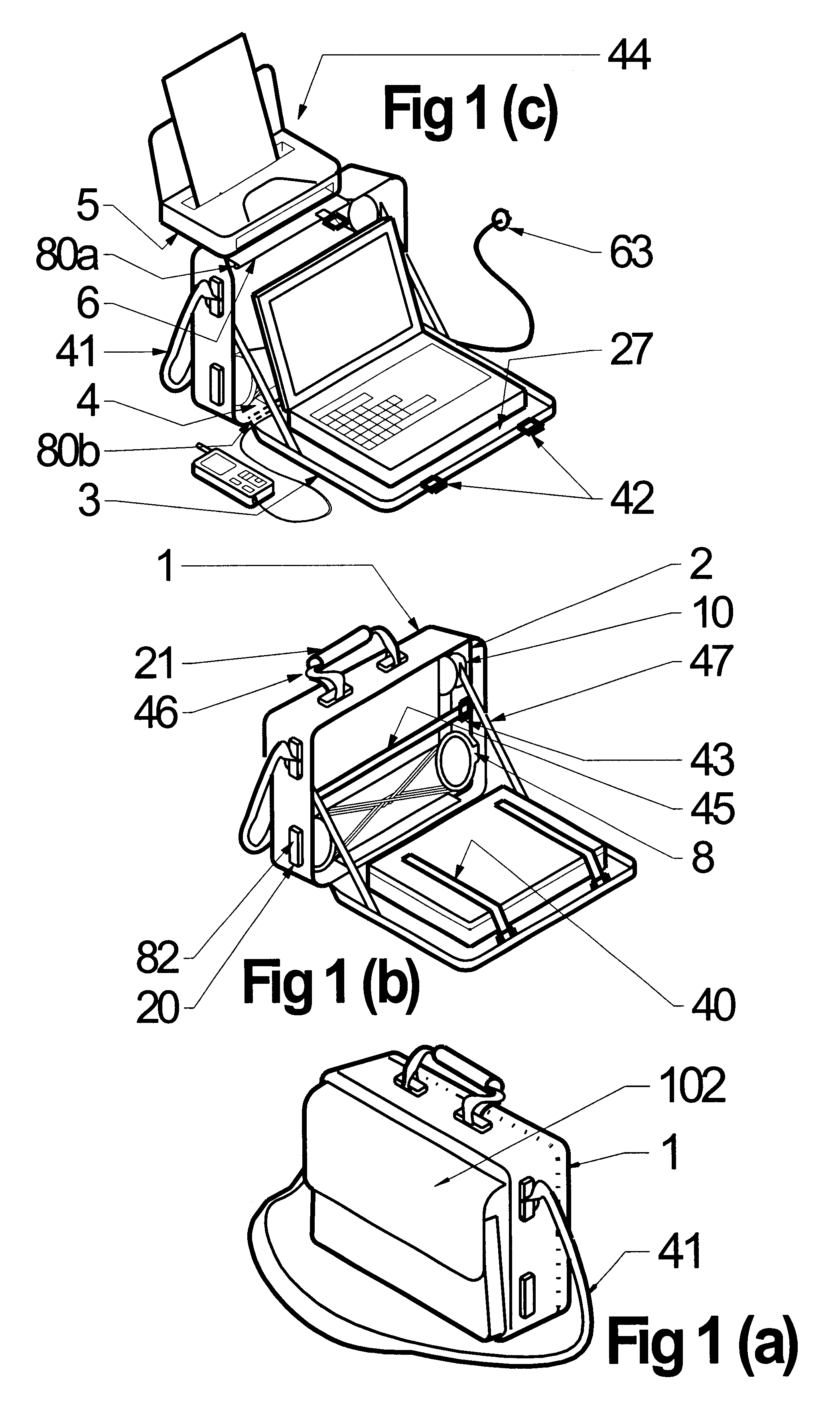 Carrying case for mobile office