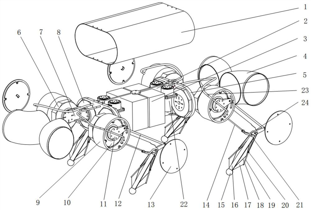 An amphibious quadruped robot based on deformable floating legs and its driving method