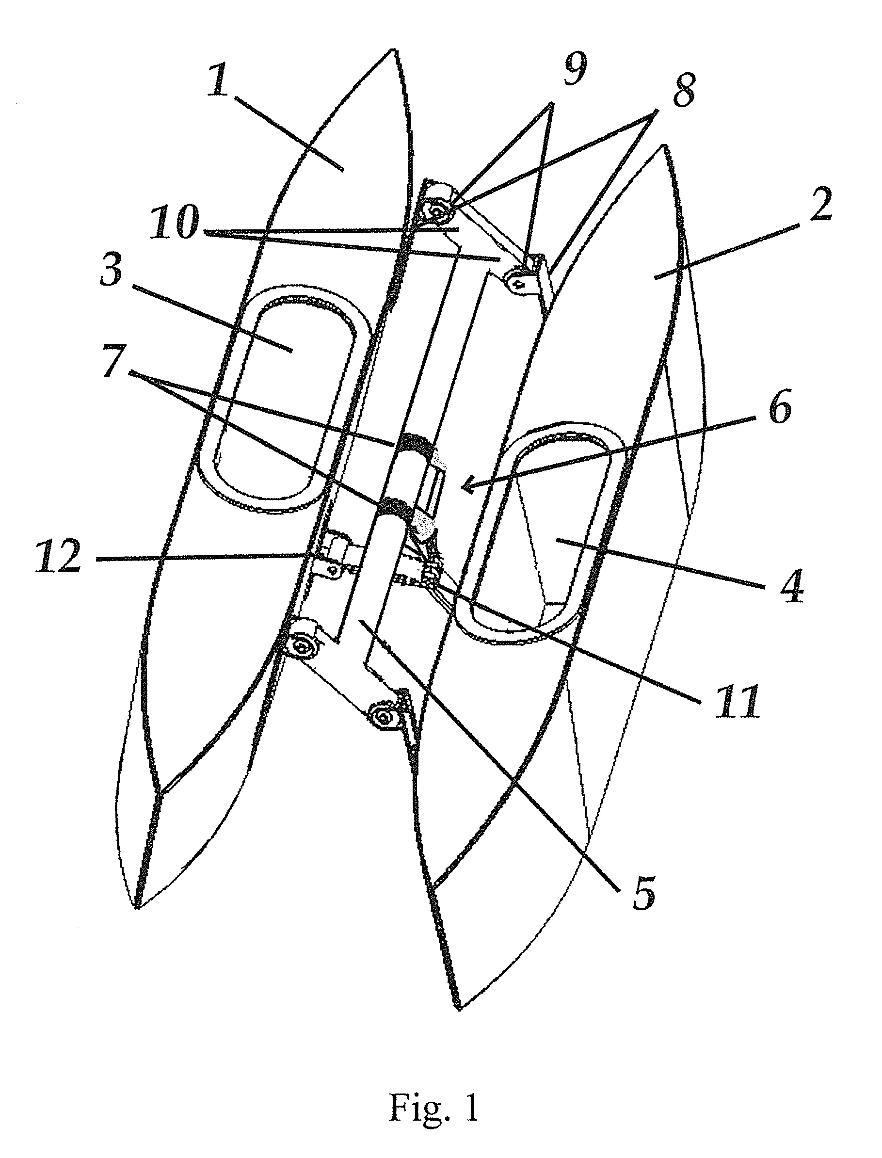 Angular velocity-controlled pontoon propulsion system